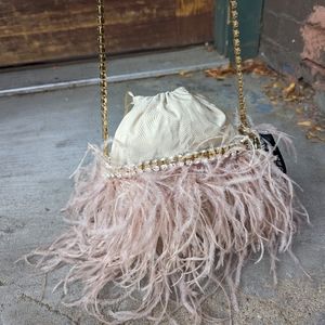Rosantica feather long strap bag